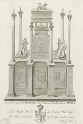 Lichfield Cathedral - Tomb of William Paget: gravering, nd [1762-1798] (tryk)
