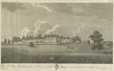 Penn Hall: gravering, nd [slutningen af det 18. århundrede] (tryk)