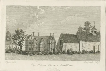 Pipe Ridware kirke og herregård: gravering, nd [1762-1798]