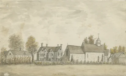 Pipe Ridware Church and Manor House: water color painting, nd [1762-1798] dani