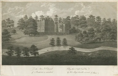 Prestwood Hall: gravering, nd [1762-1802] (tryk)