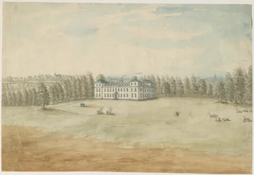 Sandwell Park - Hall: vandfarvemaleri, nd [1762-1798]