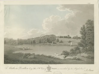 Soho - [Matthew Boultons] hus: gravering, nd [c 1798] (tryk)