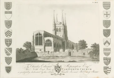 Tamworth Church: akvatintegravering, 1792