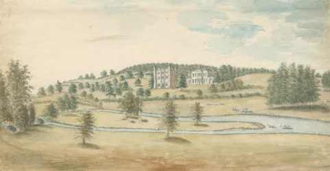Tixall Hall and Gatehouse: vandfarvemaleri, nd [1762-1802]