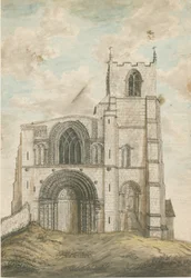 Tutbury Priory Church: water color painting, nd [1762-1802] dani