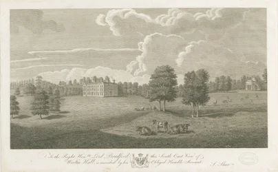 Weston-under-Lizard - Hall: gravering, nd [1762-1802] (tryk)