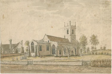 Yoxall Church: water color painting, nd [1762-1802] dani