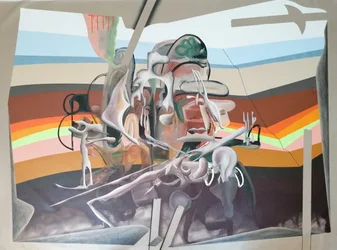 Surrealistiske drømmelandskabsfigurer