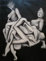 Surrealistiske sammenflettede figurer
