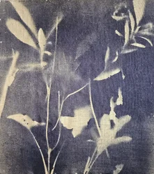 Vintage botaniske blå nuancer
