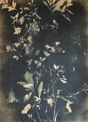 Botaniske blade i vintagestil