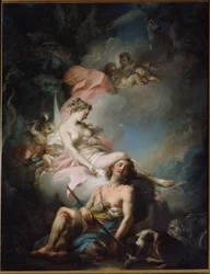 Selene og Endymion (Selene og Endymion) Maleri af Stefano Torelli (1712-1784). Olie på lærred
