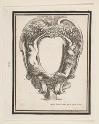 Kartouche med ænder og nymfer, 1647.