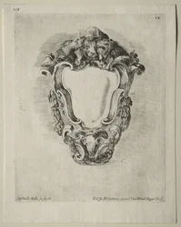 Samling af forskellige caprices og nye designs af kartoucher og ornamenter: nr. 12