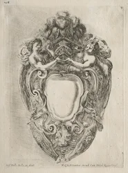 Samling af forskellige Caprices og nye designs af kartoucher og ornamenter: nr. 3.