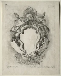 Samling af forskellige Caprices og nye designs af kartoucher og ornamenter: nr. 4
