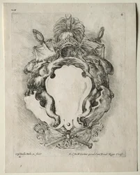 Samling af forskellige caprices og nye designs af kartoucher og ornamenter: nr. 4.
