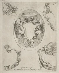 Samling af forskellige caprices og nye designs af kartoucher og ornamenter: nr. 8.