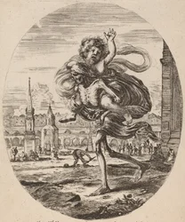 Døden bærer et barn til venstre, sandsynligvis 1648.
