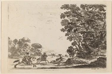 Skov med hjortejagt