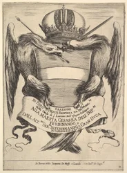 Frontispice til begravelsen af kejser Ferdinand II Esequie dellimperadore Ferdinando..., 1637.