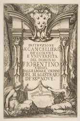 Frontispice til Instruzione a Cancellieri, 1635.