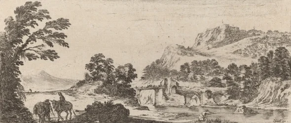 Landskab med bro, 1641.