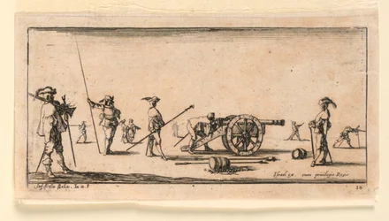 Plade 10, fra "Designs for Some Troop Conduct, Cannons and Attacks on Towns"