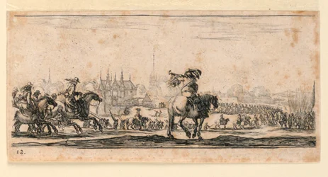 Plade 12, fra "Designs of Some Troop Conduct, Cannons, and Attacks on Towns"