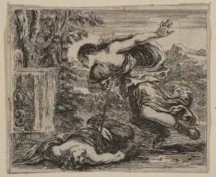 Pyramus og Thisbe, fra Game of Mythology Jeu de la Mythologie, 1644