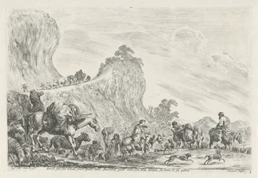 Reis van Jakob til Egypten Jakob drager på sine gamle dage uden vrede for sin søn Joseph, land og hans fædreland (titel på objekt)
