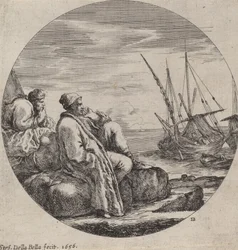Havn med to tyrkiske købmænd, 1656.