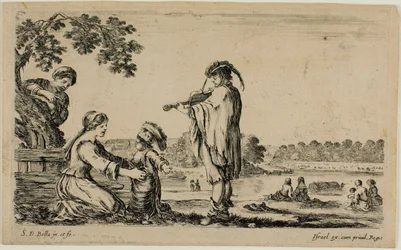 Stående violinist, fra Diverse figurer fra landet