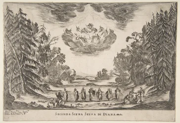 The Wedding of the Gods: Anden scene, Diana, 1637.