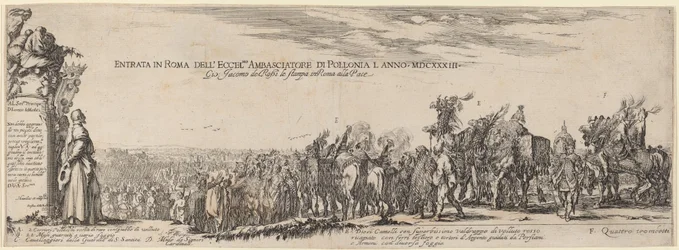 Titelside for "Hans Excellence den polske ambassadørs indrejse i Rom"