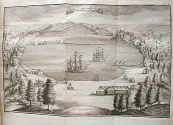 Udsigt over Petropavlovsk havn, 1755