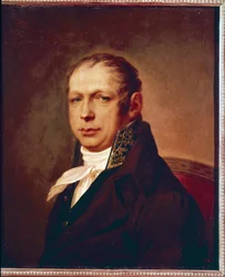 Portræt af arkitekten Adrian (Andreyan) D. Zakharov (1761-1811). Maleri af Stepan Semyonovich Chtchoukine (Shchukin) (1762-1828), olie på lærred, før 1804. Russisk kunst fra 1700-tallet. Det russiske statsmuseum, Sankt Petersborg.