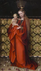 Jomfruen kronet af engle, ca. 1450 (olie på træ)