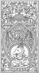 Indian Panel, Bagshot Park, Surrey, ca. 1880-2023 (tegnet 1997) (blæk)
