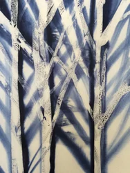 Tree II, 2016 (voks på stof)