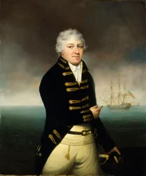 Portræt af en kaptajn fra Det Ostindiske Kompagni, ca. 1800 (oliemaleri)