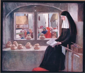 Moder Julian (farve litho)