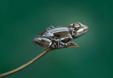 Steampunk-frø af metal