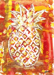 Livlig tropisk ananas
