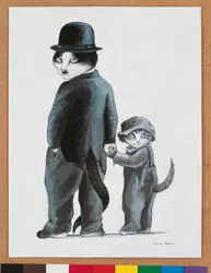 Illustration fra Cats Galore! Et kompendium over kultiverede katte (udg. 2015)