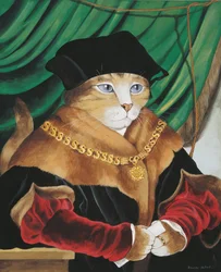 Illustration fra Cats Galore! Et kompendium over kultiverede katte (udg. 2015)