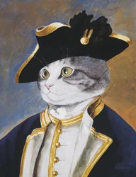 Illustration fra Cats Galore! Et kompendium over kultiverede katte (udg. 2015)