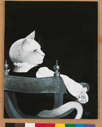 Illustration fra Cats Galore! Et kompendium over kultiverede katte (udg. 2015)