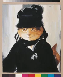 Illustration fra Cats Galore! Et kompendium over kultiverede katte (udg. 2015)
